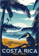 N182 Costa Rica Vintage Travel Poster Nice Fridge Magnet picture