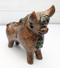 Vintage Native Clay Bull Chicha Pitcher