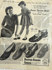Buster Brown Shoes 1946 Print Ad 