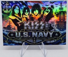 Custom Kiss Military Appreciation Card US Navy Rainbow Holofoil Gene Paul Ace picture