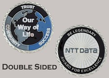 NTT Data Excellence Award Our Way Of Life Challenge Coin  J#22 picture