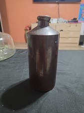 Doulton Lambeth Bottle -Sealed Antique Salt Glazed Ink Stoneware Collectible  picture