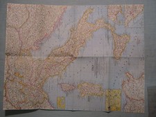 VINTAGE ITALY WALL MAP National Geographic November 1961 picture