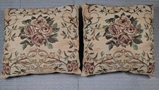 Vtg Victorian Rose Cluster Tapestry Style Throw Pillows 14