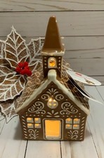 New ~ Aldi Merry Moments Gingerbread Christmas Church Lighted ~ 9 “ tall  picture