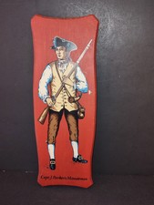 Vtg Wood Plaque Capt. J. Parker's Minutemen Continental Army Soldiers Yorkraft picture