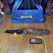 EDCGRIPPER Storm Cutter Tempest Lava #139 Of 200 Back Flip Thumb Stud G10 Handle picture