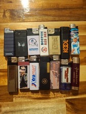 Lot 14 VTG Advertising Disposable Lighters Camel Kool Harley Sox Patriots Misc. picture