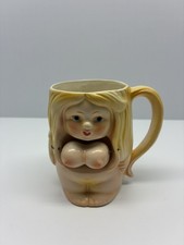 Vintage 1970s Betty Bouncing Boobies Mug Spencer Gifts Nude Risque Lady Kitschy picture