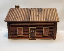 Vintage McGraw Box Company Log Cabin Trinket Box  picture