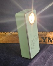 Vintage New York City Souvenir Pocket Flashlight Mint Green Metal w/Original Box picture