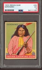 1933 Goudey Indian Gum #25 GERONIMO (PSA 5 EX) Ser. 96 Red Panel picture