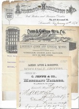 (5) Late 1800s Louisville KY Letterheads: Saddlery, Tailors, Pork Packers Etc picture