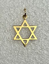 18k 750 Yellow Gold Star of David Pendant picture