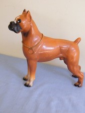 Vintage Breyer 1954-1974 Glossy Chestnut Boxer Dog w/ Choke Chain Collar picture