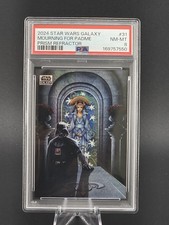 2024 TOPPS CHROME STAR WARS GALAXY PRISM #31 MOURNING FOR PADME /75 PSA 8 picture