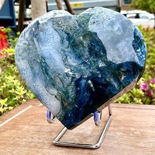 3.54LB Natural Water Grass Agate Crystal Products Love Polishing Decoration picture