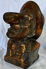 Vintage Abbotwares Jimmy Durante Schnozzola Bust Coin Bank Carl Romanelli Signed picture
