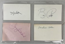Vintage Hollywood Actors Bill Cosby Carolina Cotton Joseph Cotten Cut Signatures picture