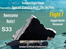 SpaceX Starship Flight 7 Ship 33 Ragged Islands Recovered  Tile Relic + Extras picture