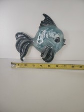 VINTAGE CERAMICRAFT FISH WALL MCM TROPIC TREASURES BLUE picture