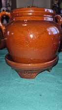 Marcrest Daisy and dot vintage brown oven safe stoneware picture