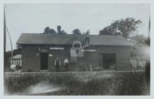 1910 Burlington Route RR Depot Iowa Point KS Kansas RPPC Photo Postcard COPY picture