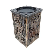 BestGiftEver Rustic Western Cowboy Brands Candle Holder - Faux Wood Décor picture