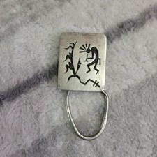 Myron Panteah Signed/Stamped Navajo 14Gram Sterling Silver 925 Keychain-Key Ring picture