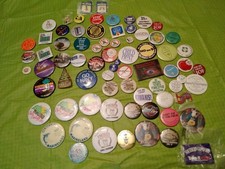 Vintage Lot 70+ of Metal Button Pins Political Novelty Souvenir Advertising picture