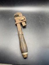 Vintage Wood Handle Stillson #10 Pipe Wrench picture