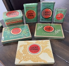 8 different Lucky Strike Empty Vintage Tobacco Tins RA Patterson Richmond VA picture
