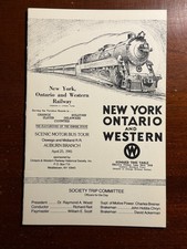 Scenic Motor Bus Tour 1981 Auburn New York Ontario and West Railway Booklet picture