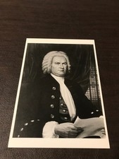 6 X 4 MUSIC UNPOSTED POSTCARD - JOHANN SEBASTIAN BACH - GERMAN COMPOSOR #046 picture