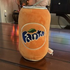 Fanta Orange Soda Can Plush Stuffed Toy w/ Eyes Tap Me Yummy World Coca Cola picture