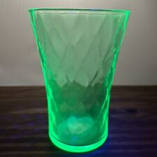 Vintage Depression Uranium Glass Shot Drink Juice Glass Cup Glows 3” picture