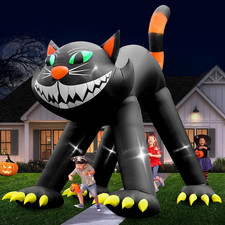 14FT Giant Halloween Inflatable Black Cat, Blow up Halloween Decoration Built-in picture