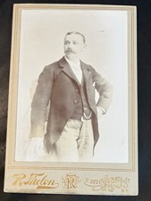1890 Vermont Baseball Captain UVM HOF MLB Brooklyn RHP Bert Abbey Cabinet Card picture