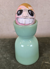 Vintage 1940s 50s Fire-King Ovenware GREEN JADEITE G-39 DOUBLE EGG CUP DISPLAY picture