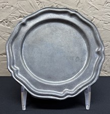 Vintage Crown Castle Ltd. Queen Anne Pewter Salad/ Bread Plate | 6.5” picture