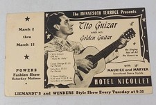 1950's Hotel Nicollet Tito Guizar Postcard musician and singer Show picture