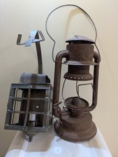 Vintage Dietz Cold Blast Lantern Heavy Cast Metal Carriage Wall Sconce Lot picture