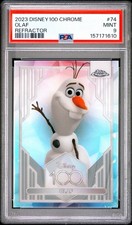 2023 Topps Chrome Disney 100 Olaf Refractor #74 PSA 9 picture