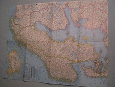 VINTAGE SCANDINAVIA AND ICELAND MAP National Geographic April 1963 picture