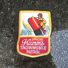 Rare Vintage Official Hamm's Snowmobile Patrol Cloth Patch 4
