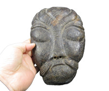 Chinese old jade,Hongshan culture,collectibles,rare Antique Mask,choi,statue G96 picture