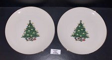 2 B.C. Clark 1987 Limited Edition Ceramic Christmas Tree Plates 8.5