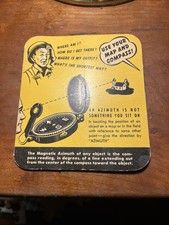 Vtg Magnetic Azimuth Folding Compass WWII Use Your Map & Compass Military Rare picture