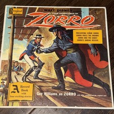 1958 Walt Disney Presents: Four Adventures of Zorro Disneyland Record & Book picture