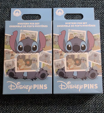 2 Boxes Disney Stitch Photographs Mystery Pin Set- 2 Pins Per Box- *SEALED* picture